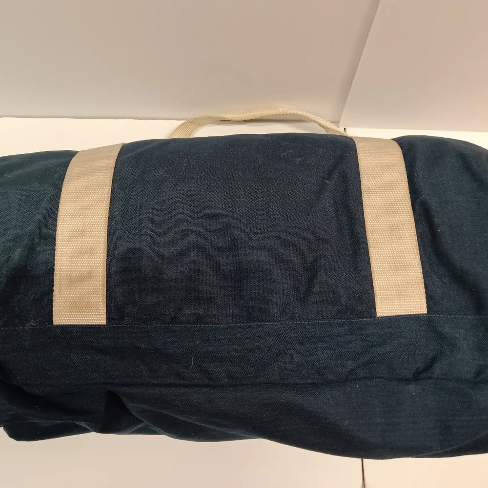 Vintage West Marine Navy/White Nylon Sailing Duffle Bag